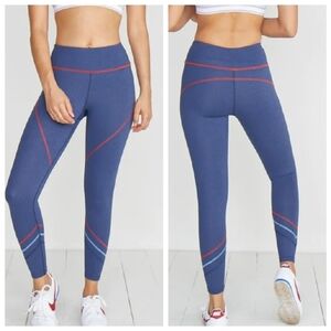 Marine Layer Mia Sport Legging Navy Red Stripe Size Medium